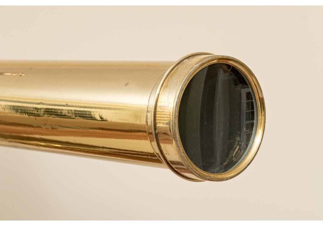 19th Century Impressive Antique Brass Dolland & Co. Telescope With Case for Restoration For Sale