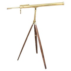 Impressive Antique Brass Dolland & Co. Telescope With Case for Restoration