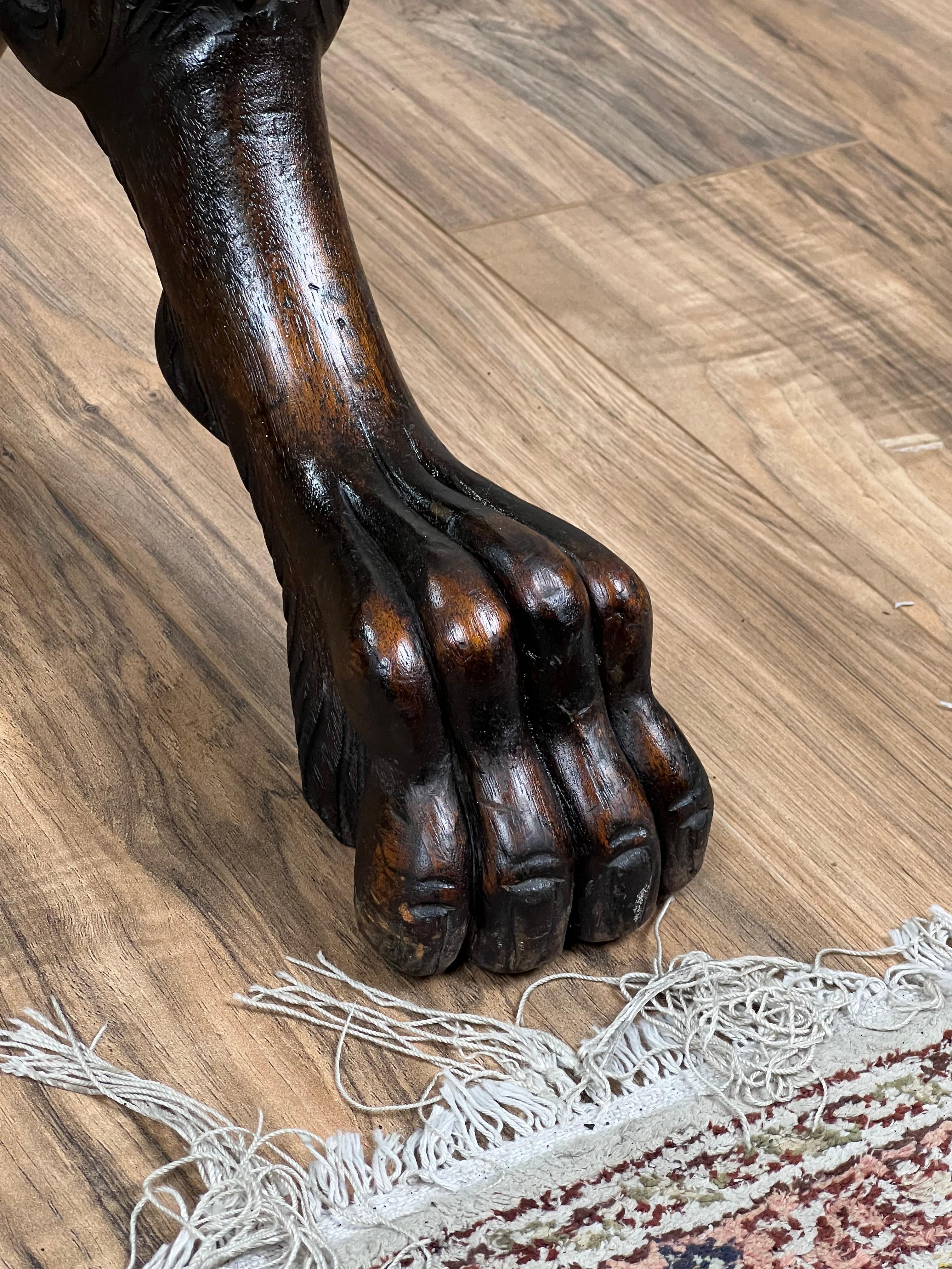 Américain Impressive Antique Empire Acanthus and Barbola Rose Carved Cheval Mirror en vente