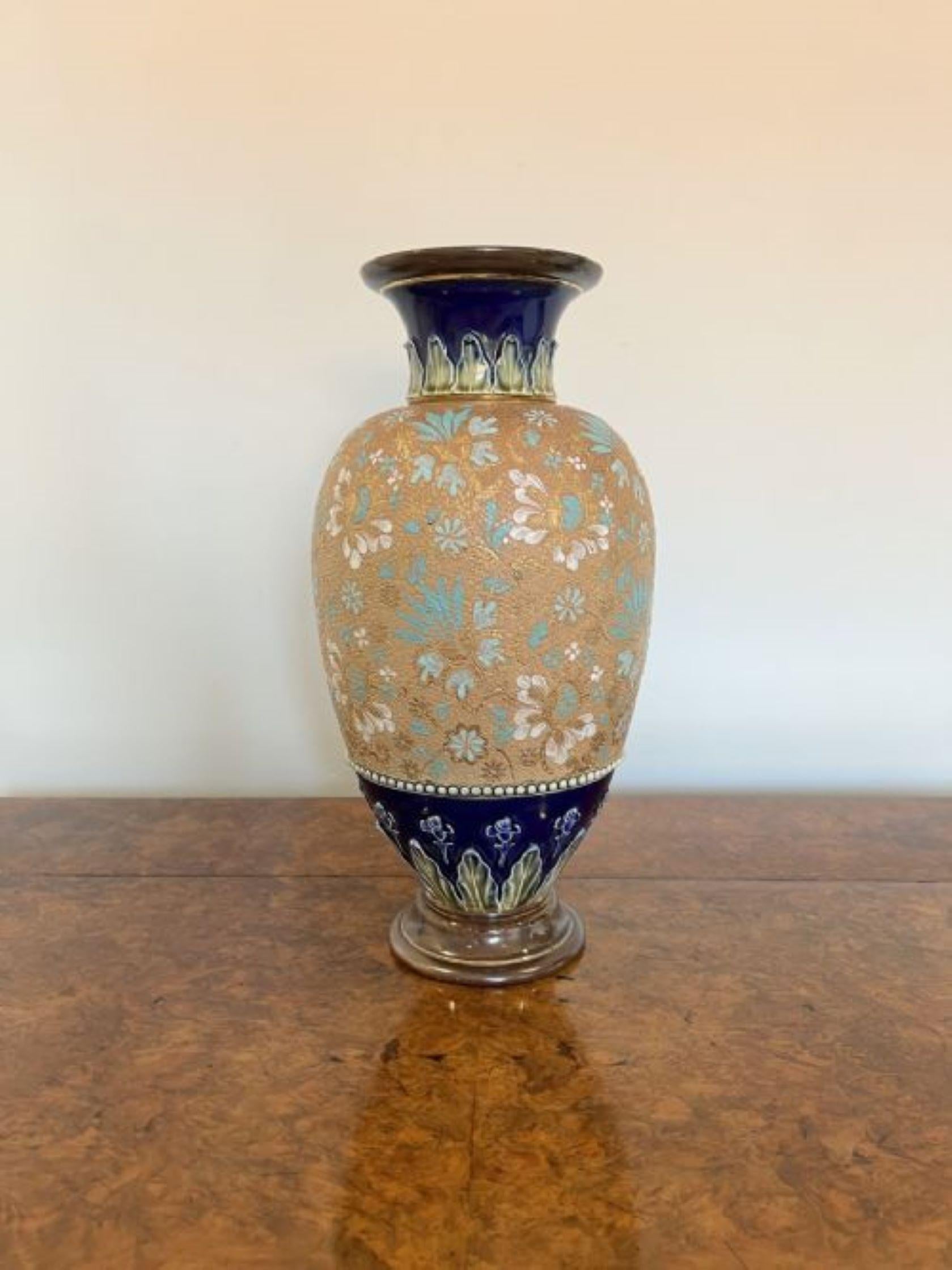 19th Century Impressive antique Victorian Doulton vase  For Sale