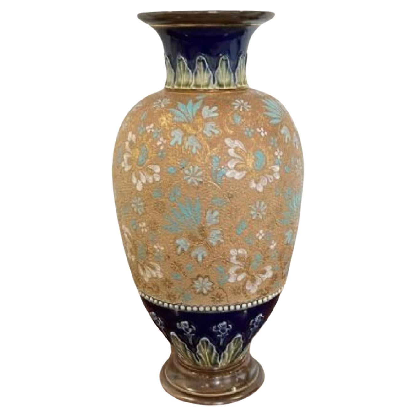 Impressive antique Victorian Doulton vase 
