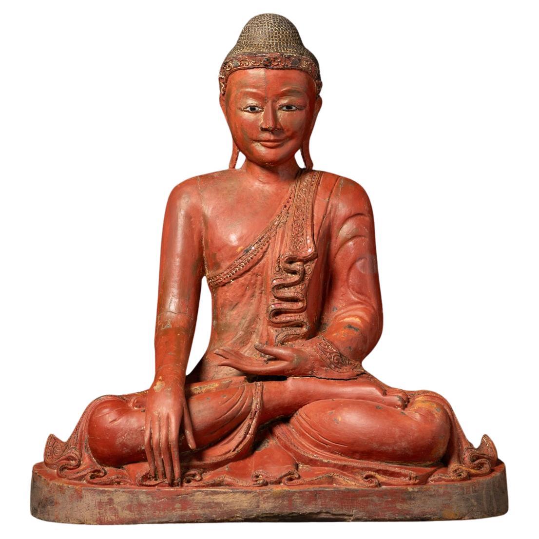Impressive antique wooden Burmese Buddha from Burma - OriginalBuddhas For Sale