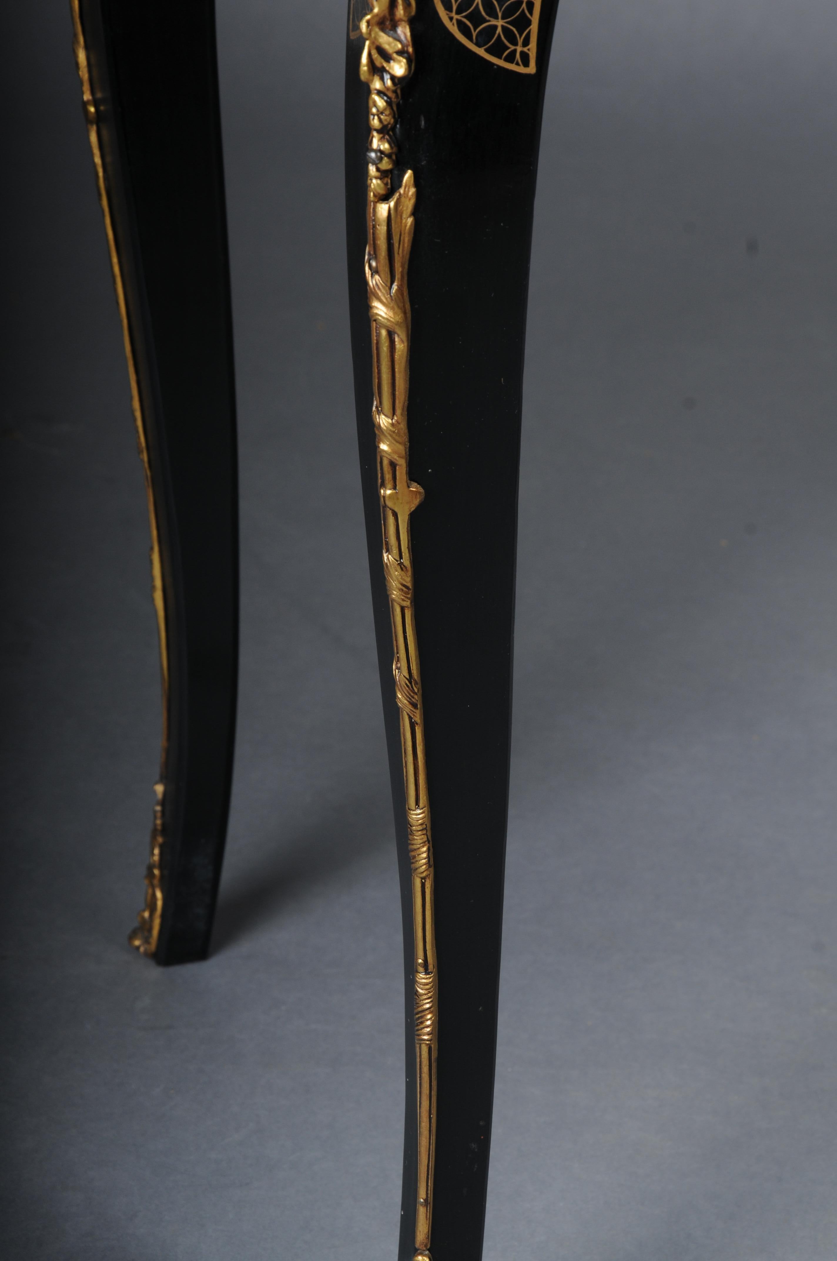 Impressive antique writing desk, ebonized/black around 1870, Napoleon III For Sale 3