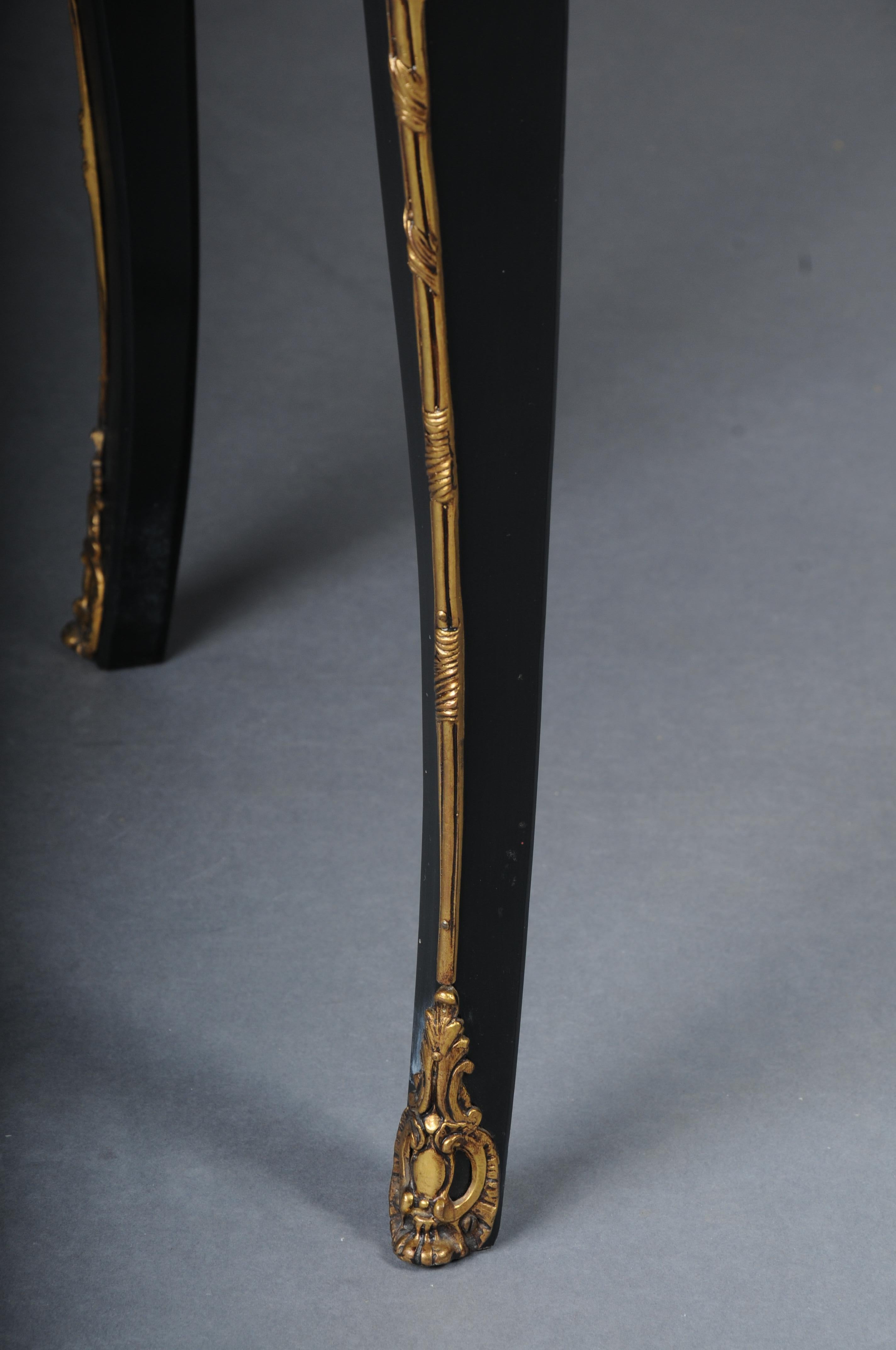 Impressive antique writing desk, ebonized/black around 1870, Napoleon III For Sale 4