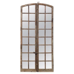Impressive Architectural Pair of Antique Tall French Mirrored Doors