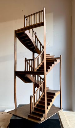 Impressive Architectural Wood Staircase Model, France 1930's