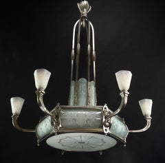 Beeindruckender Art-déco-Kronleuchter, 1920er-Jahre
