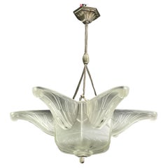 Antique Impressive Art Deco Chandelier by Hettier & Vincent