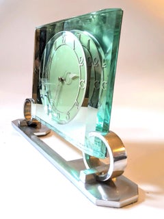 Impressive Art Deco Modernist Wind Up Mantle Clock By Smiths Clockmakers, c1930