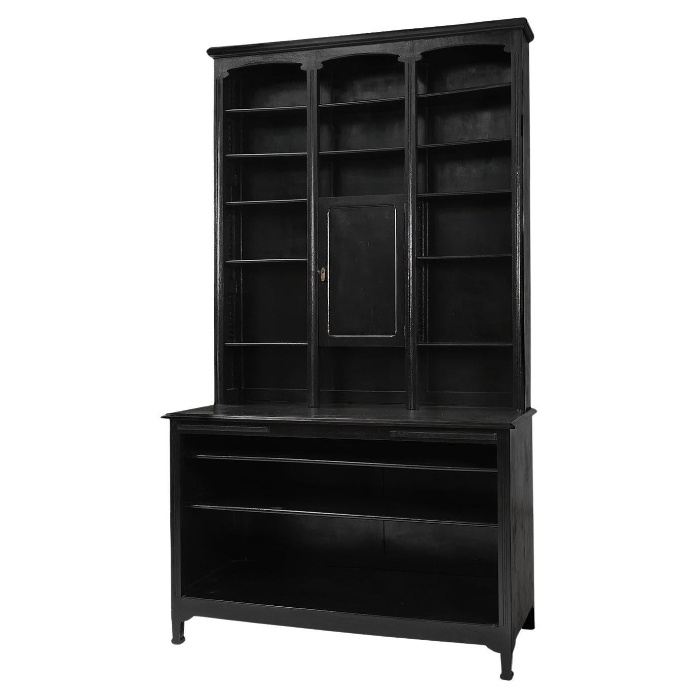 Beeindruckender Jugendstil-Bauernschrank aus Eiche, Frankreich ca. 1910 im Angebot