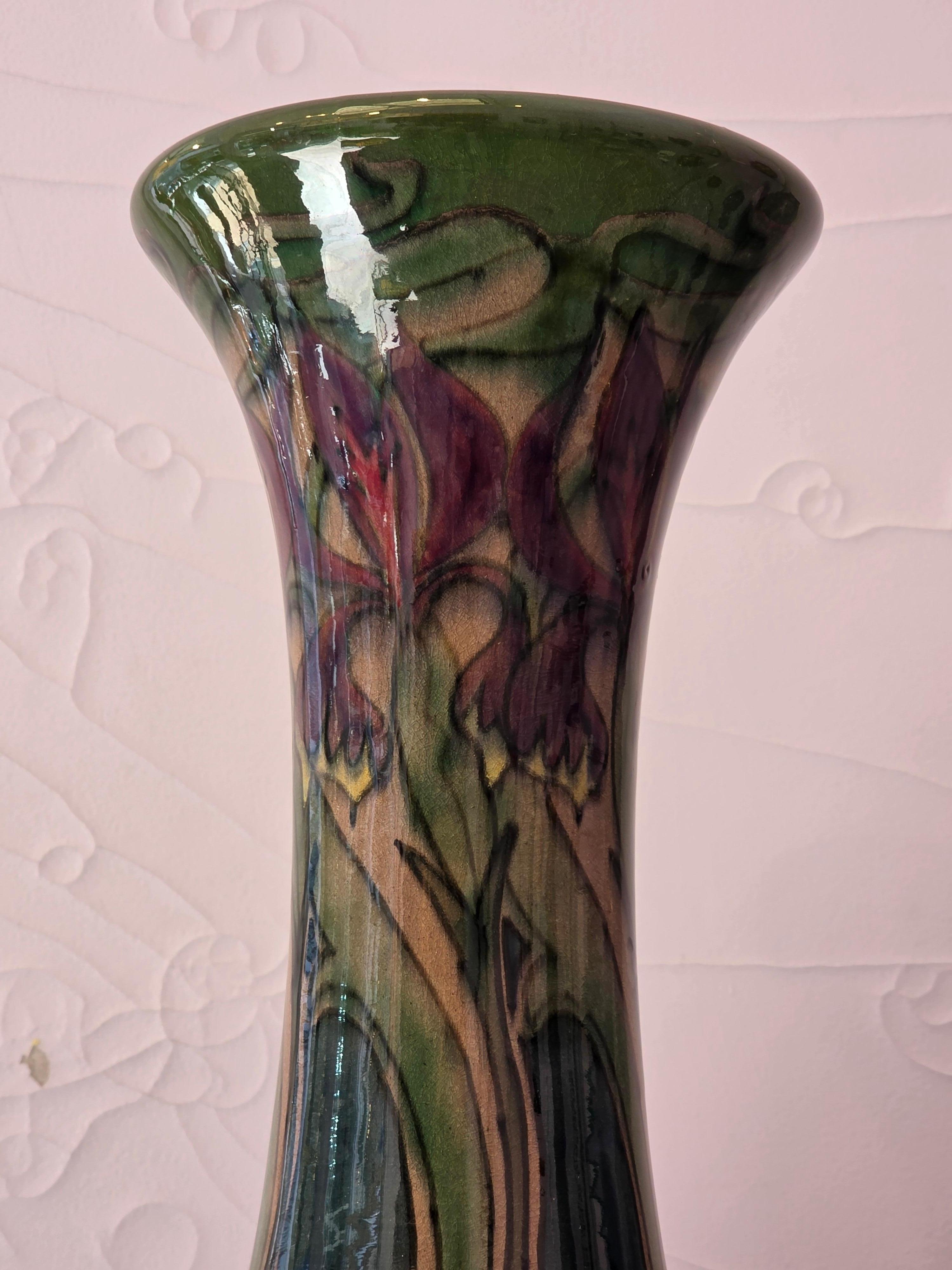 Ceramic Impressive Art Nouveau Vase, Zuid-Holland Factory, Gouda, Nederlands circa 1900 For Sale