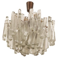 Impressive Austrian Kalmar "Fuente" Crystal Ice Glass Chandelier