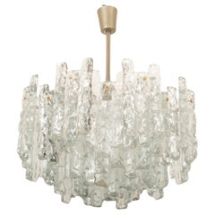 Impressive Austrian Kalmar "Fuente" Crystal Ice Glass Chandelier