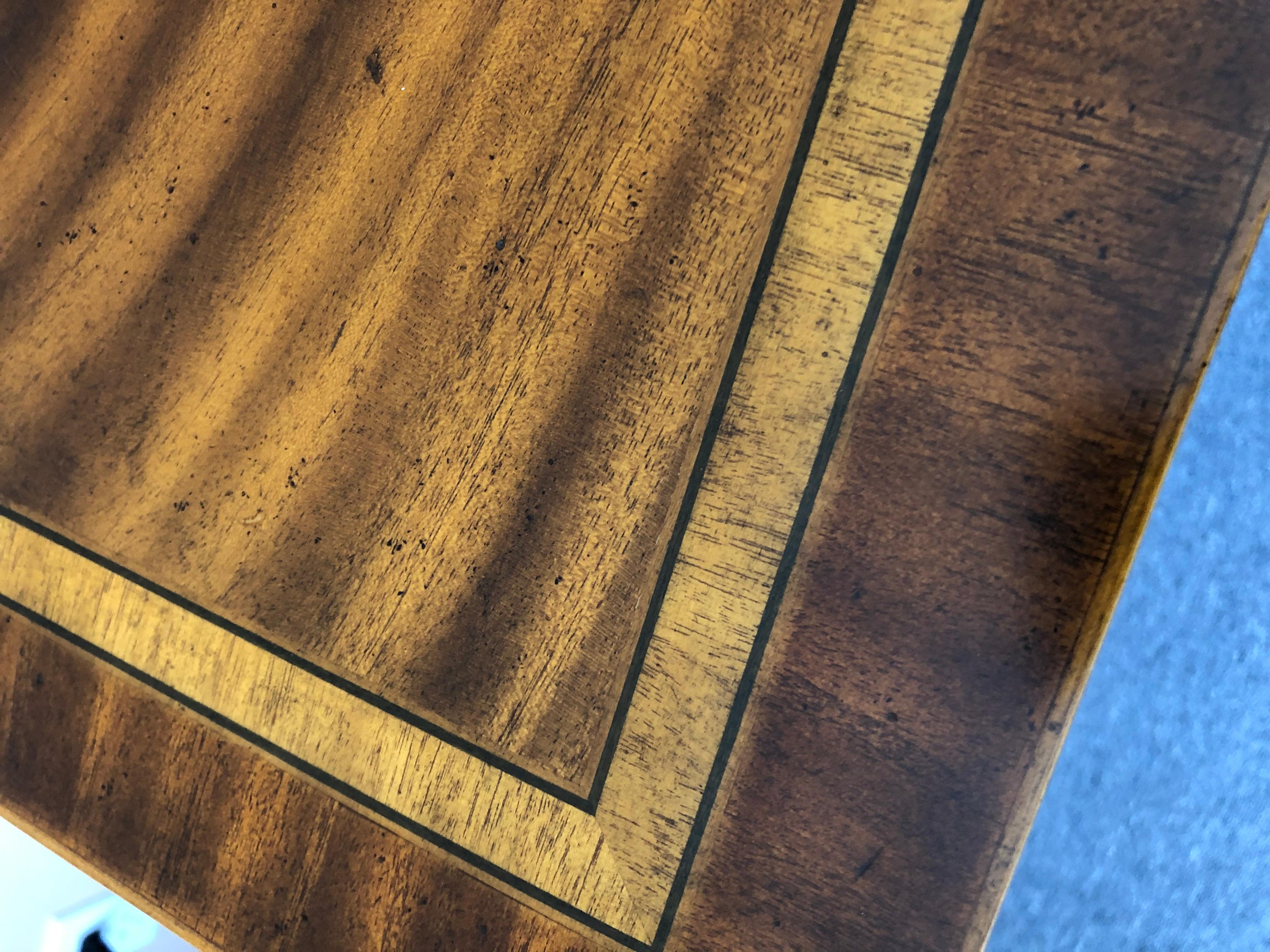 Impressive Maitland Smith Crotch Mahogany Regency Style Sideboard Console Table 6