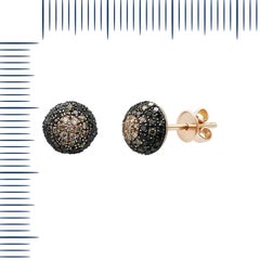 Orecchini in oro giallo con diamante nero