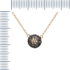 Impressive Black Diamond Yellow Gold Necklace