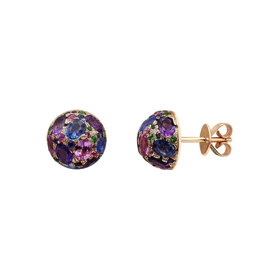 Pomellato Sabbia Gold Diamond Pink Sapphire Earrings at 1stDibs ...