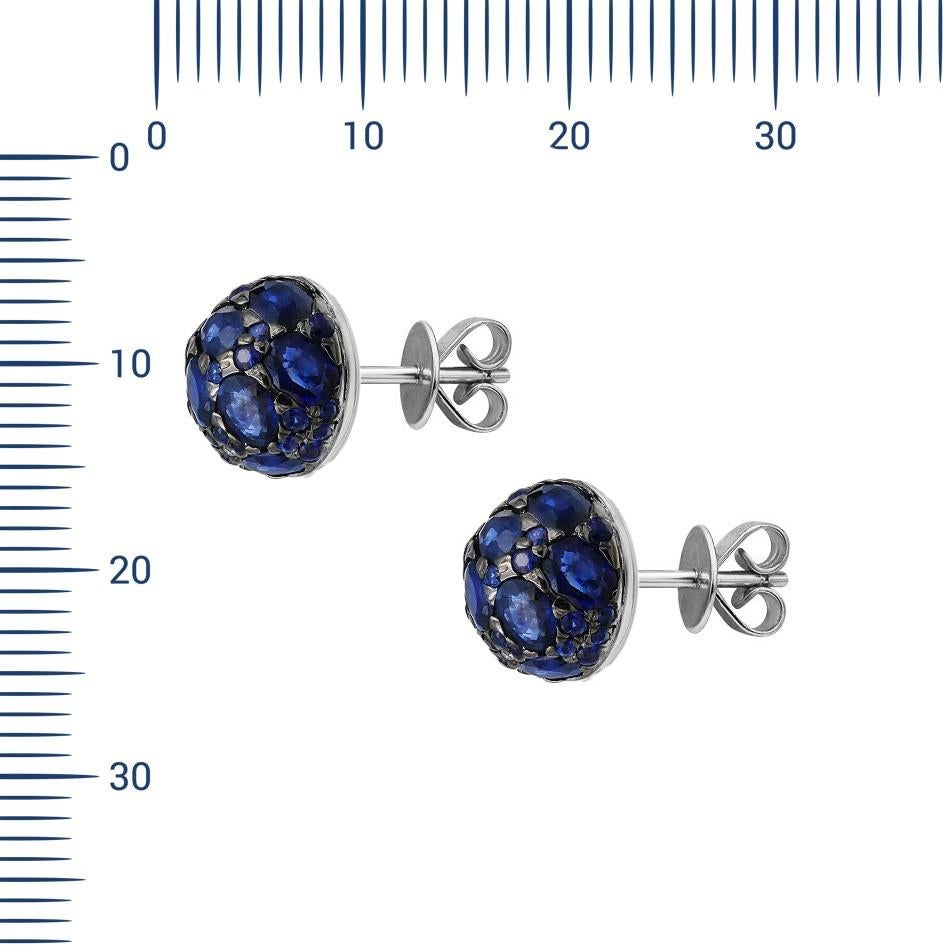 Earrings White Gold 14 K (Matching Ring Available)

Diamond 2-RND-0,01-G/VS2A 
Sapphire 40-0,54ct
Sapphire 18-3,42ct

Weight 3.70 grams

With a heritage of ancient fine Swiss jewelry traditions, NATKINA is a Geneva based jewellery brand, which