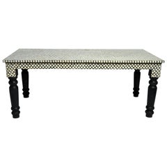 Impressive Bone Inlaid Dining Table