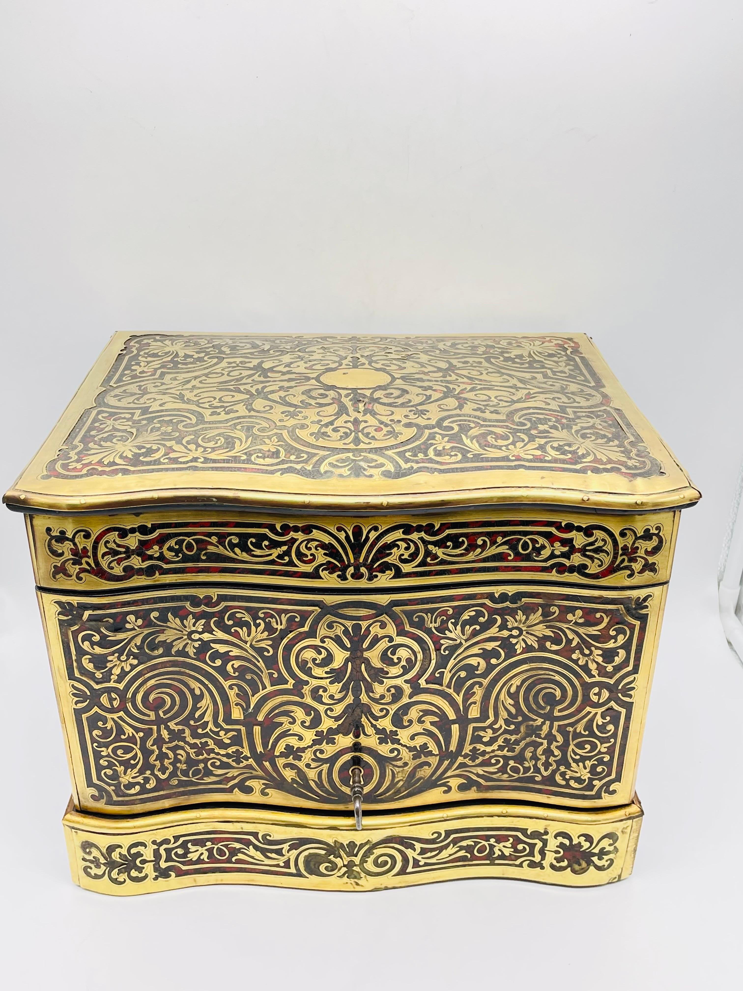 Impressive Boulle Napoleonic Tantalus Liquor Cabinet, 19th Century For Sale 12