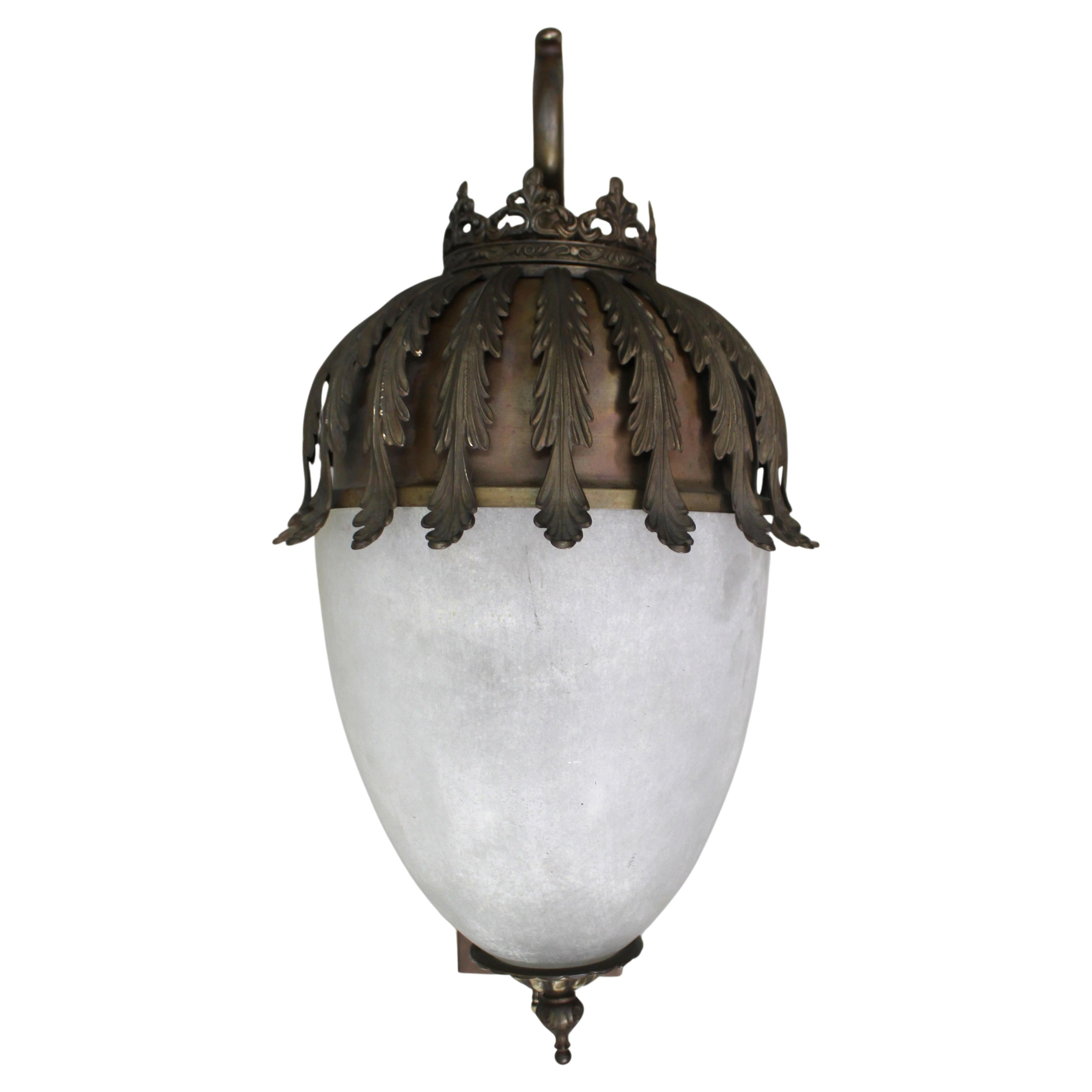 Impressive Brass Wall Lantern from the Savoy Hotel, London