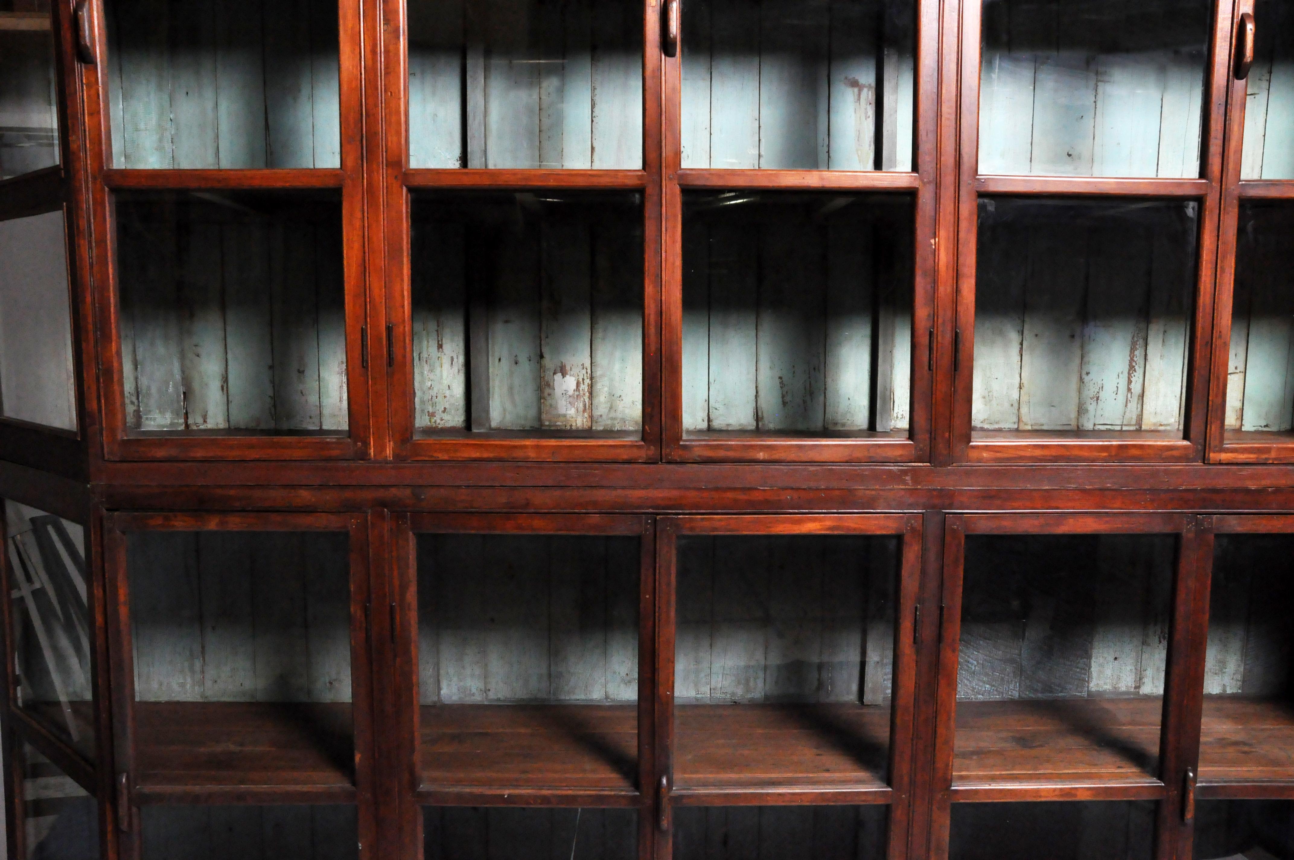 Impressive British Colonial Teak Wood Bookcase 3