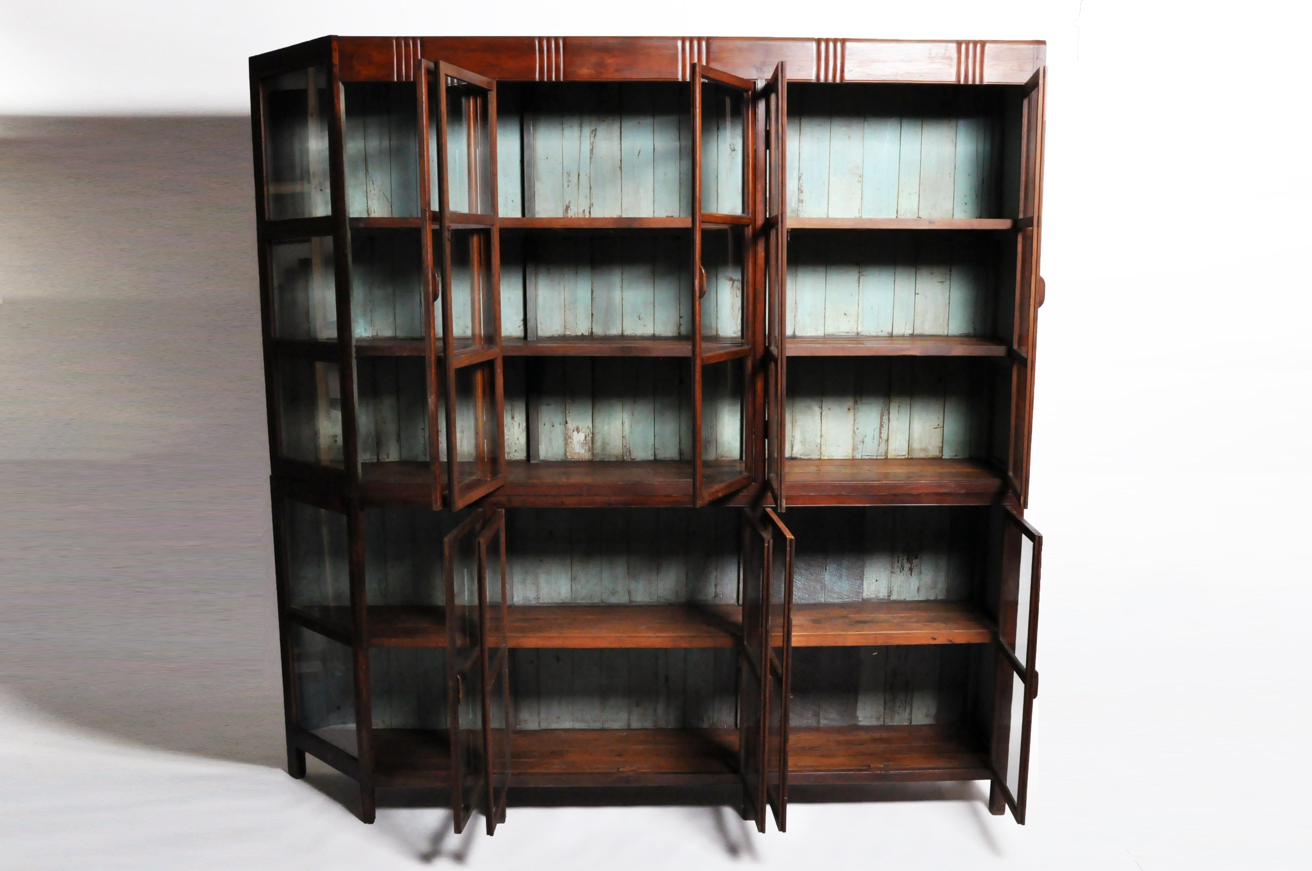 Impressive British Colonial Teak Wood Bookcase 4
