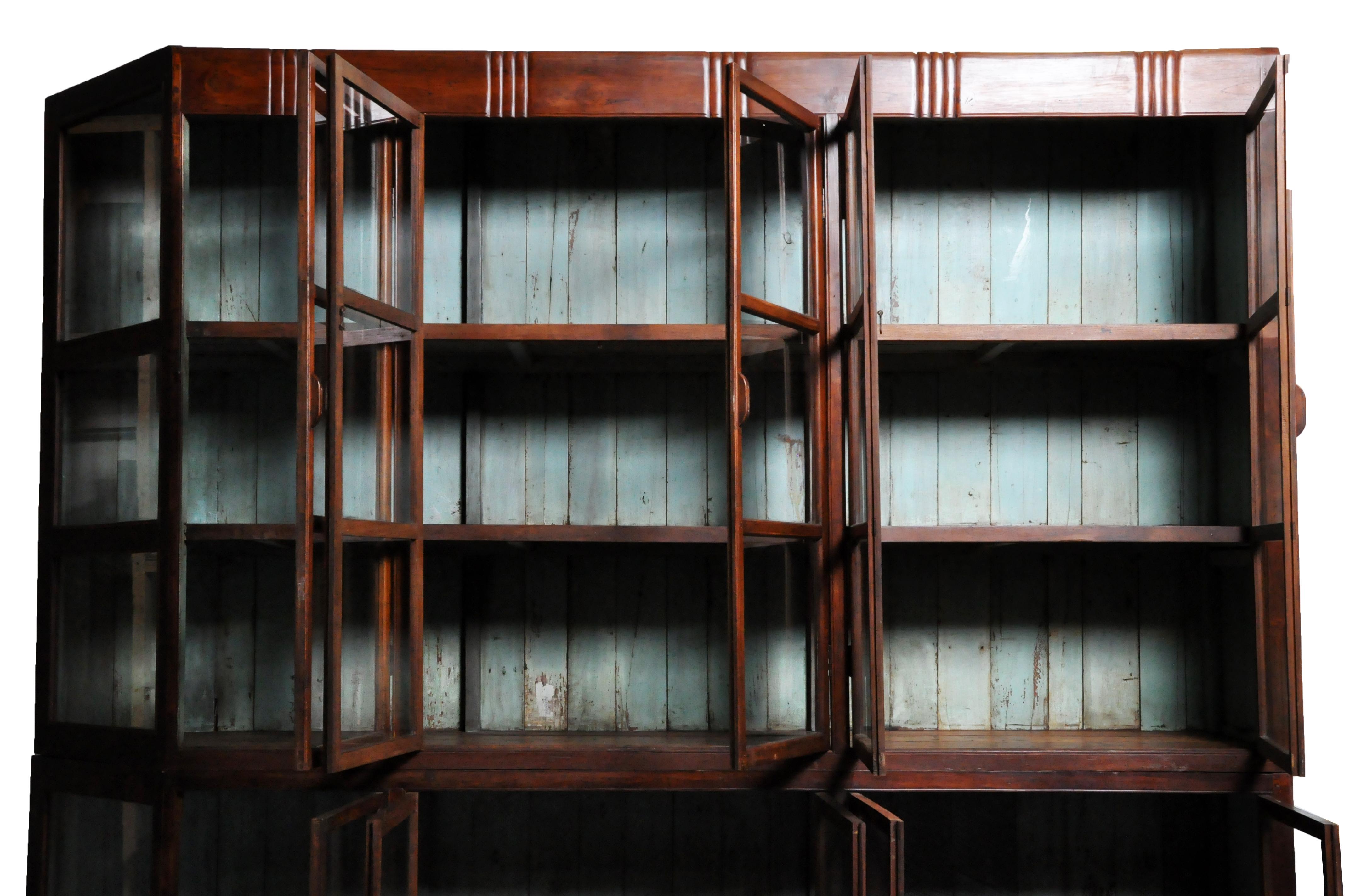 Impressive British Colonial Teak Wood Bookcase 6
