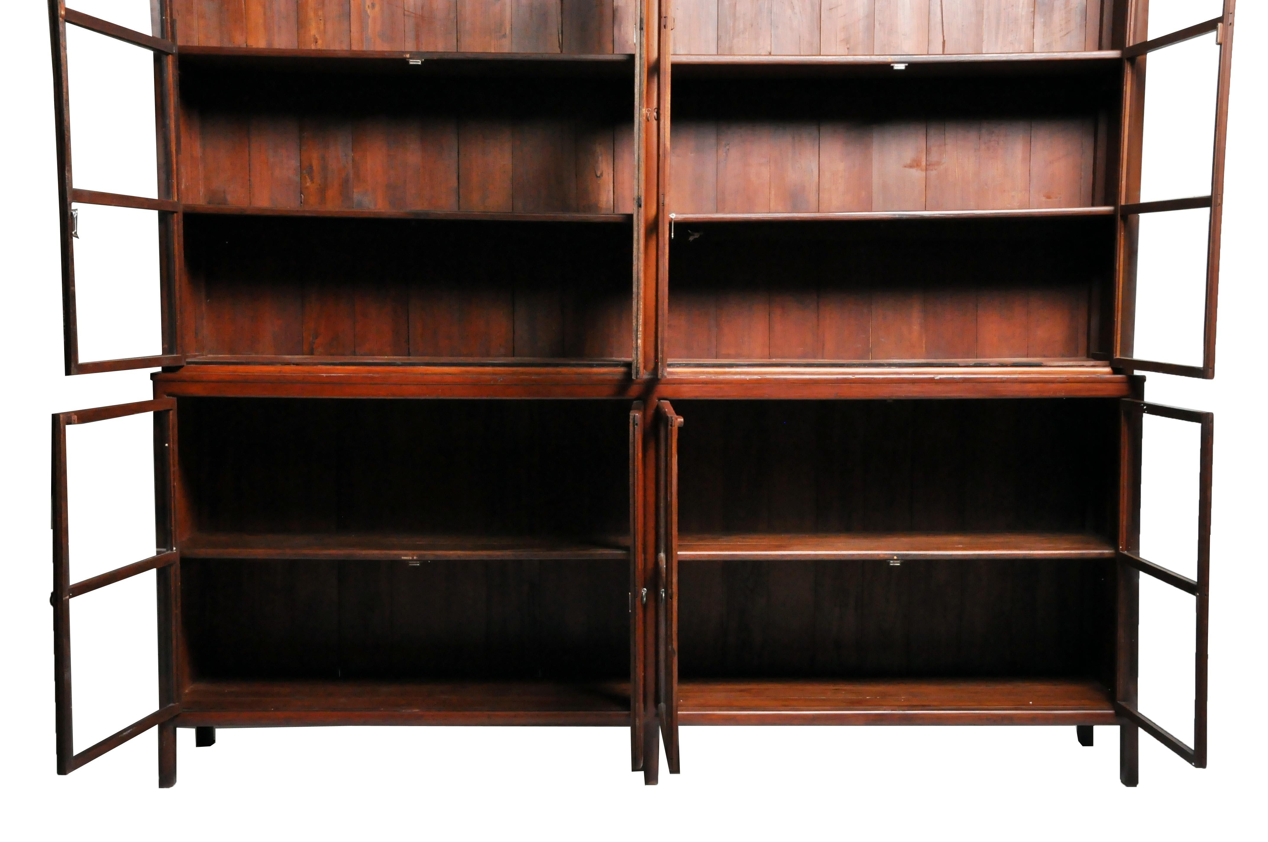 Impressive British Colonial Teak Wood Bookcase 7