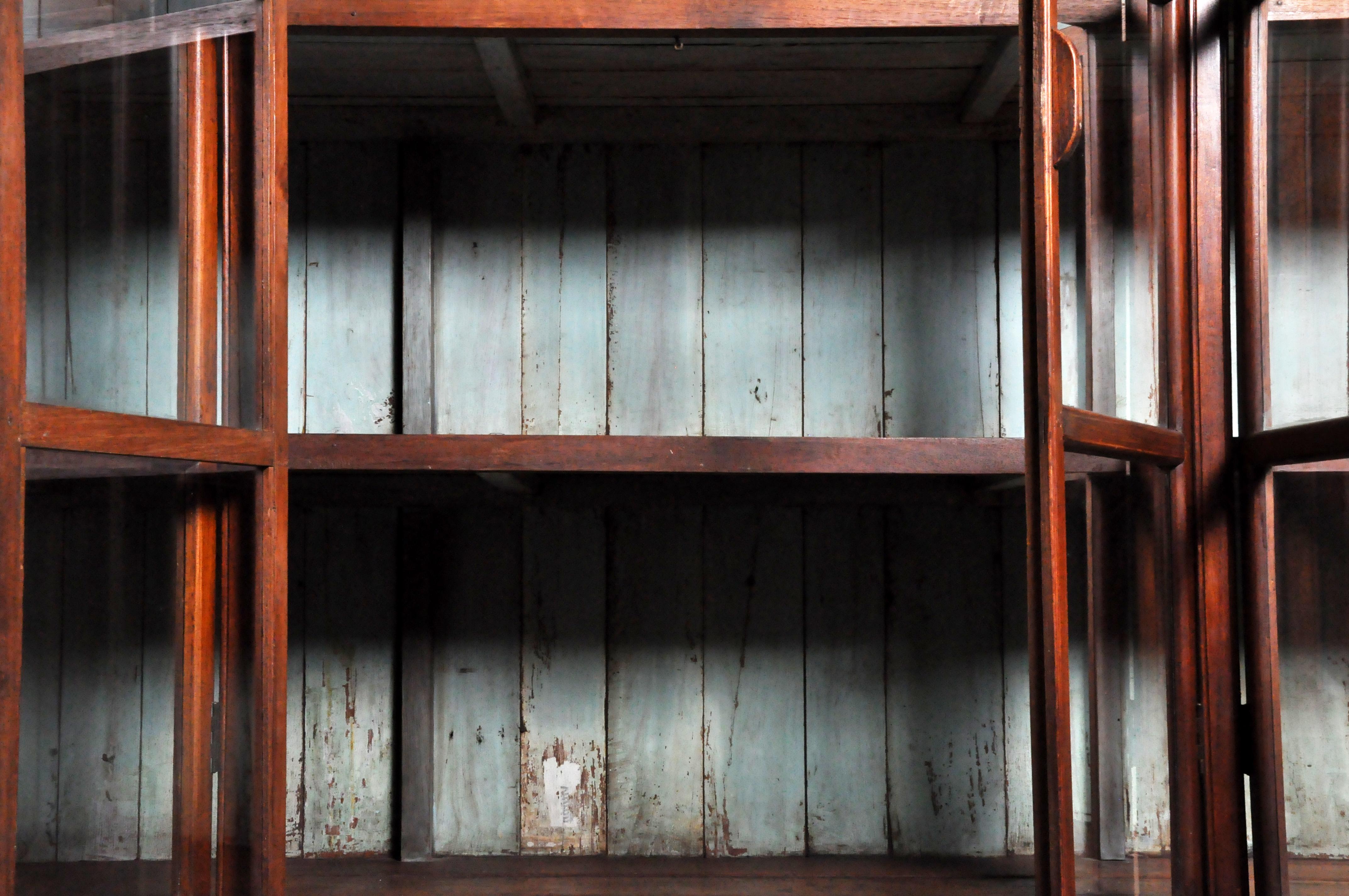 Impressive British Colonial Teak Wood Bookcase 8