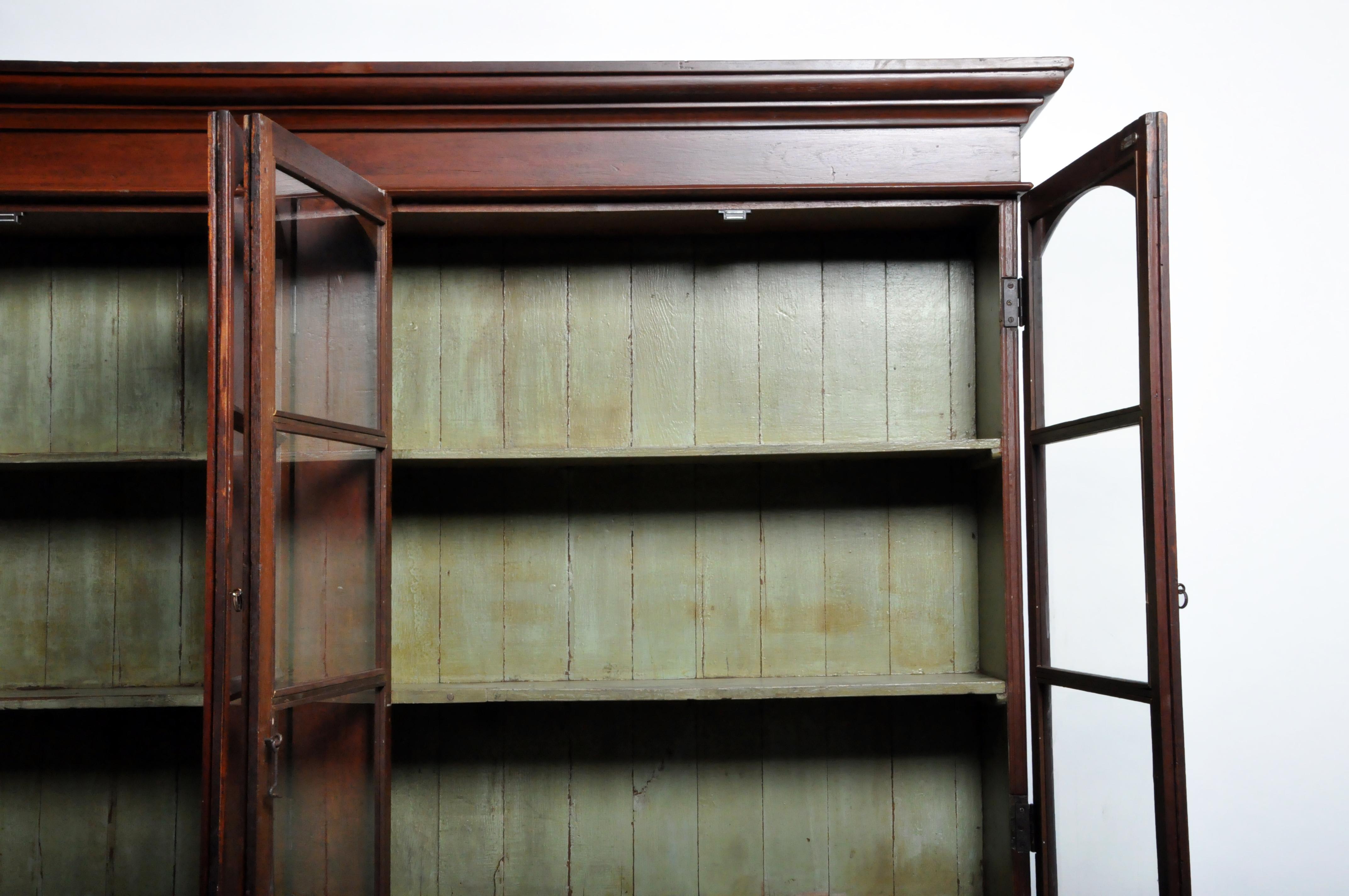 Impressive British Colonial Teak Wood Bookcase 9