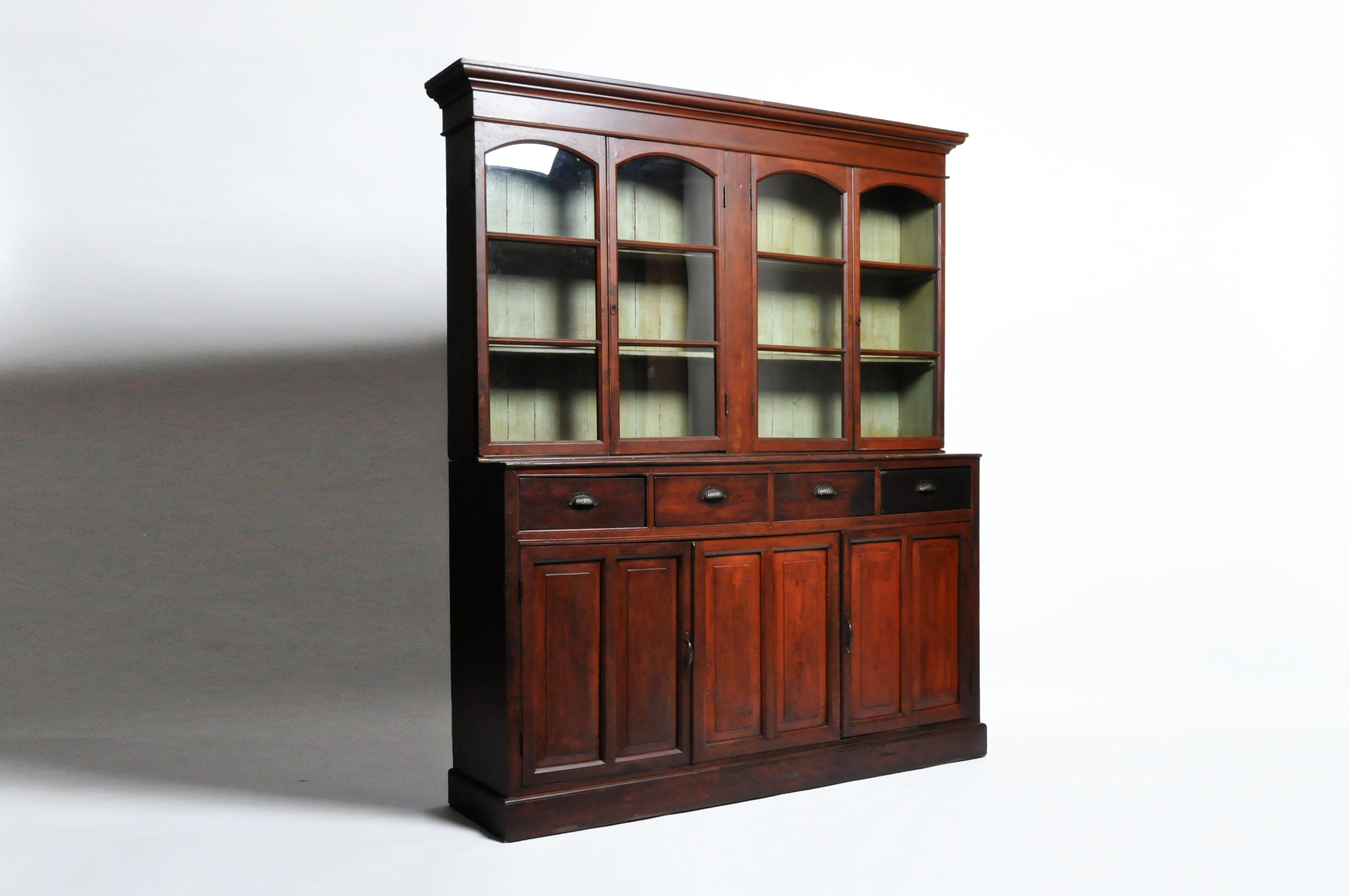 Impressive British Colonial Teak Wood Bookcase 11