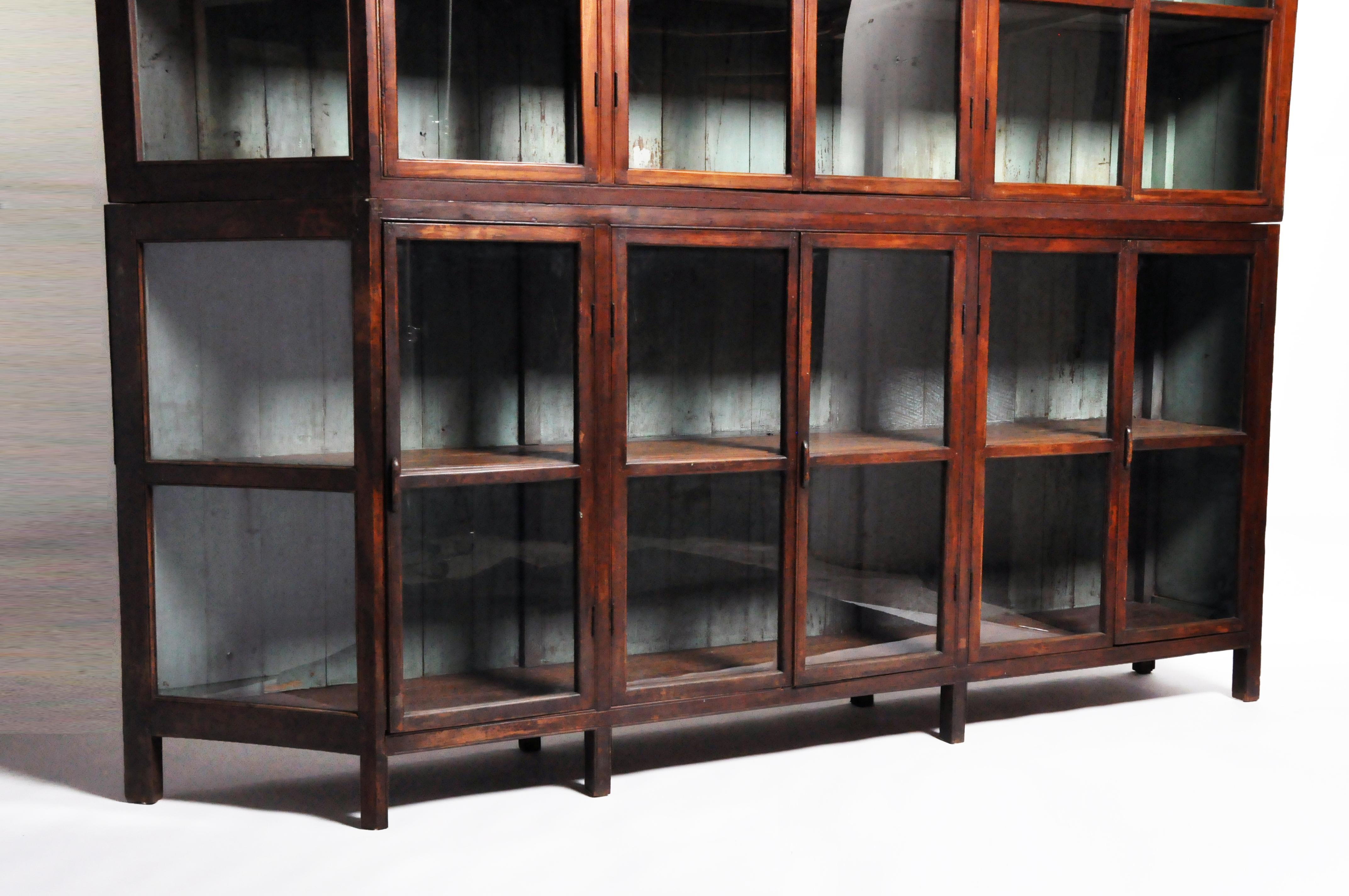 Impressive British Colonial Teak Wood Bookcase 12