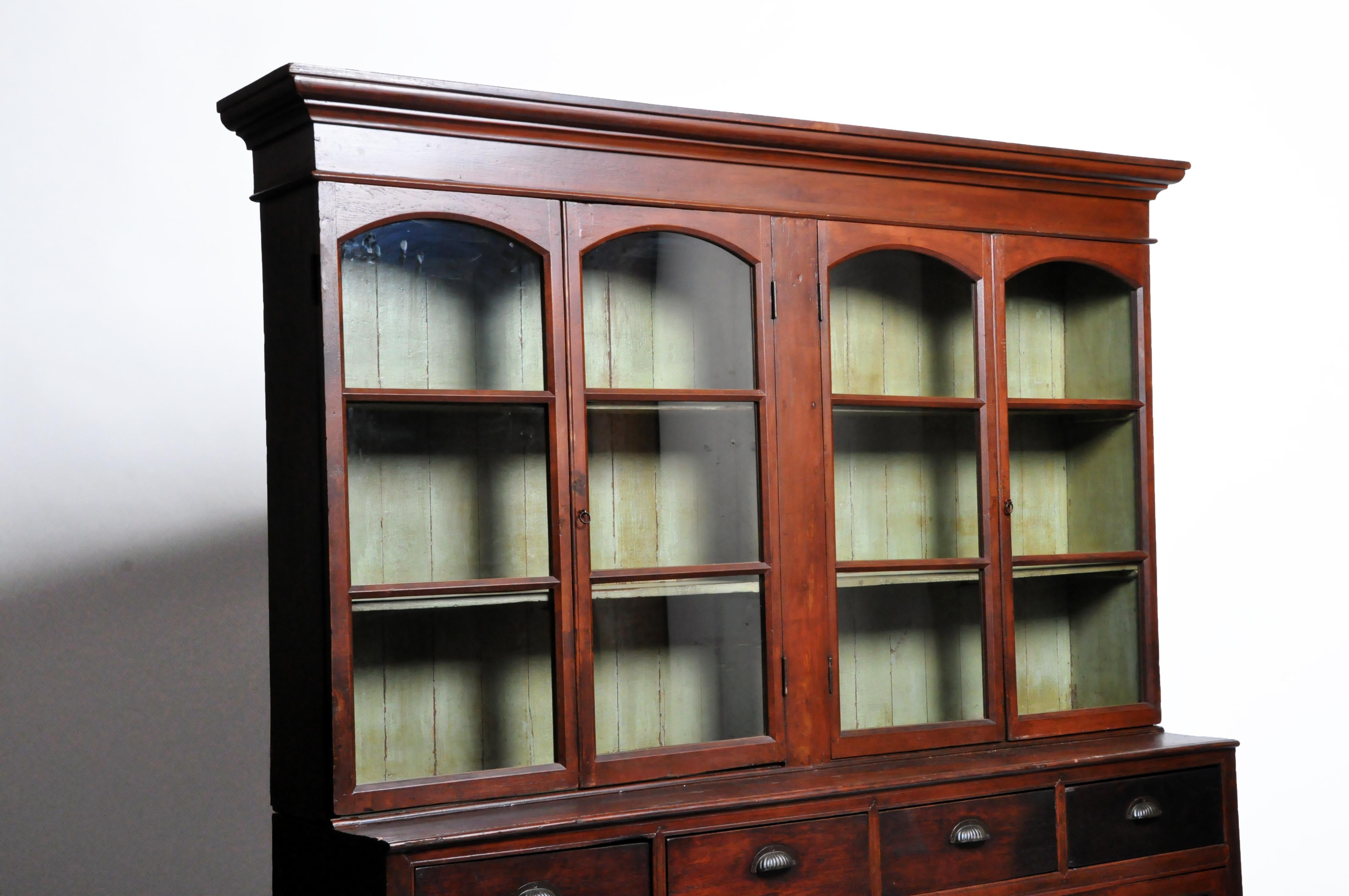Impressive British Colonial Teak Wood Bookcase 12