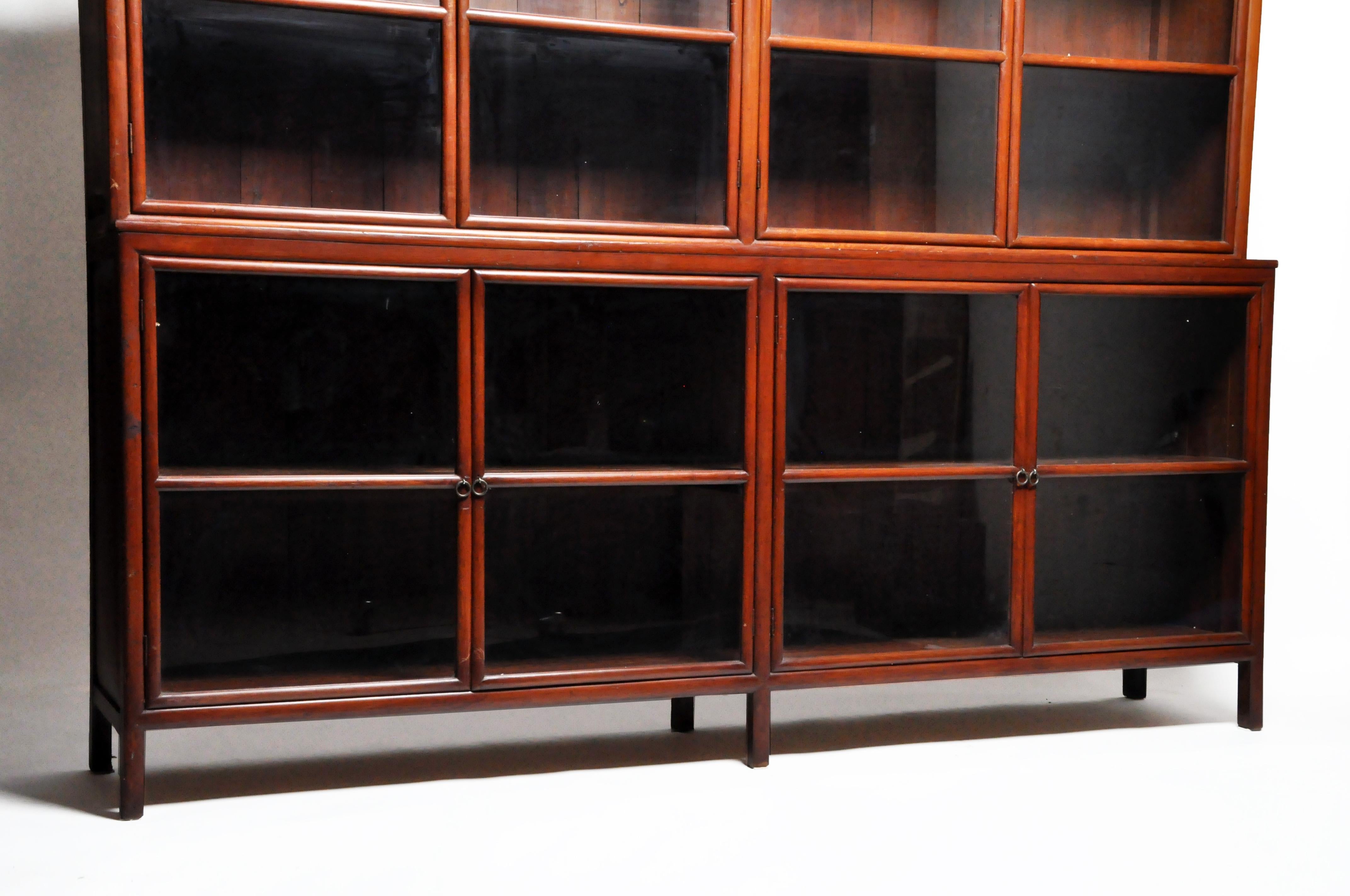 Impressive British Colonial Teak Wood Bookcase 13