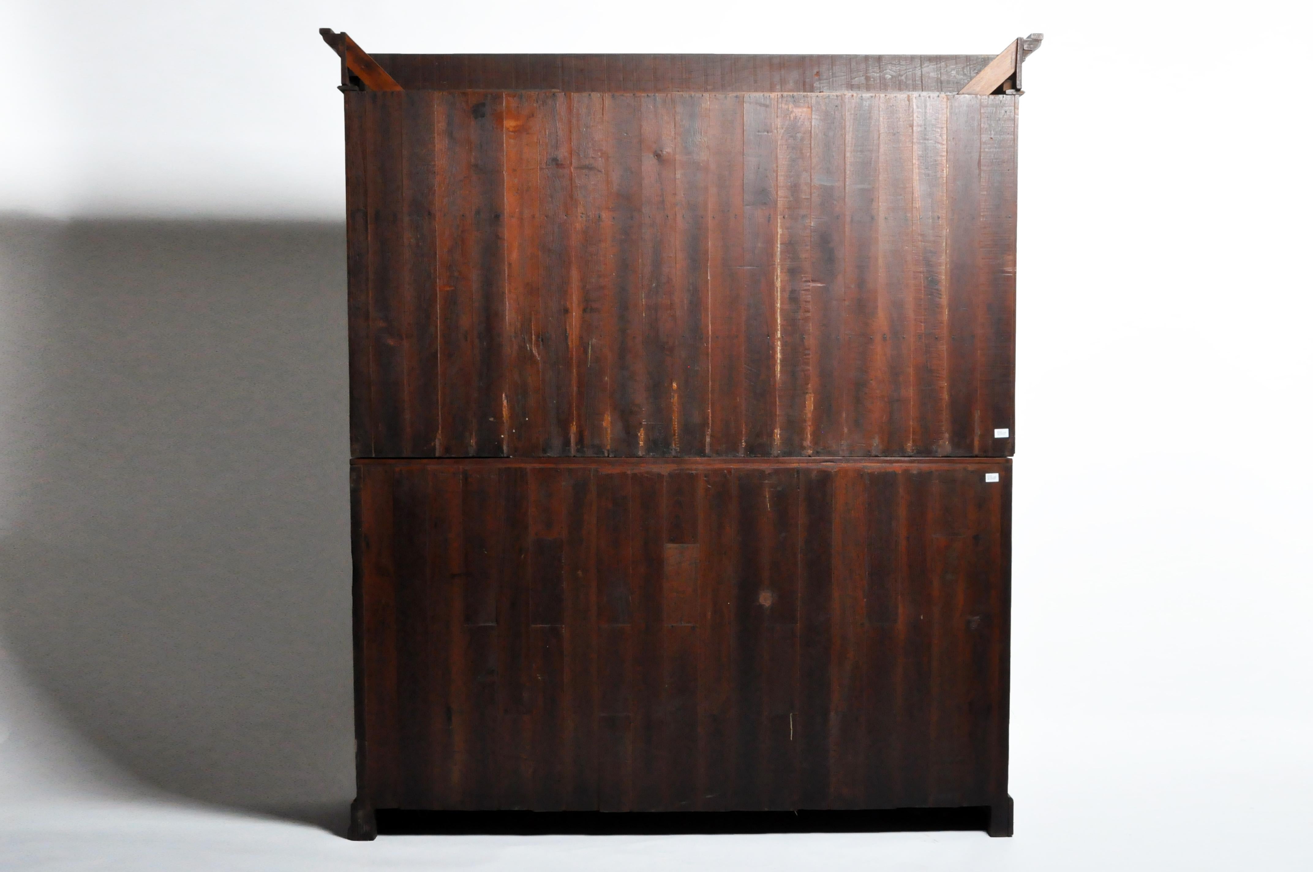 Thai Impressive British Colonial Teak Wood Bookcase