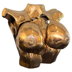 Impresionante escultura de busto de bronce de Michel Jaubert
