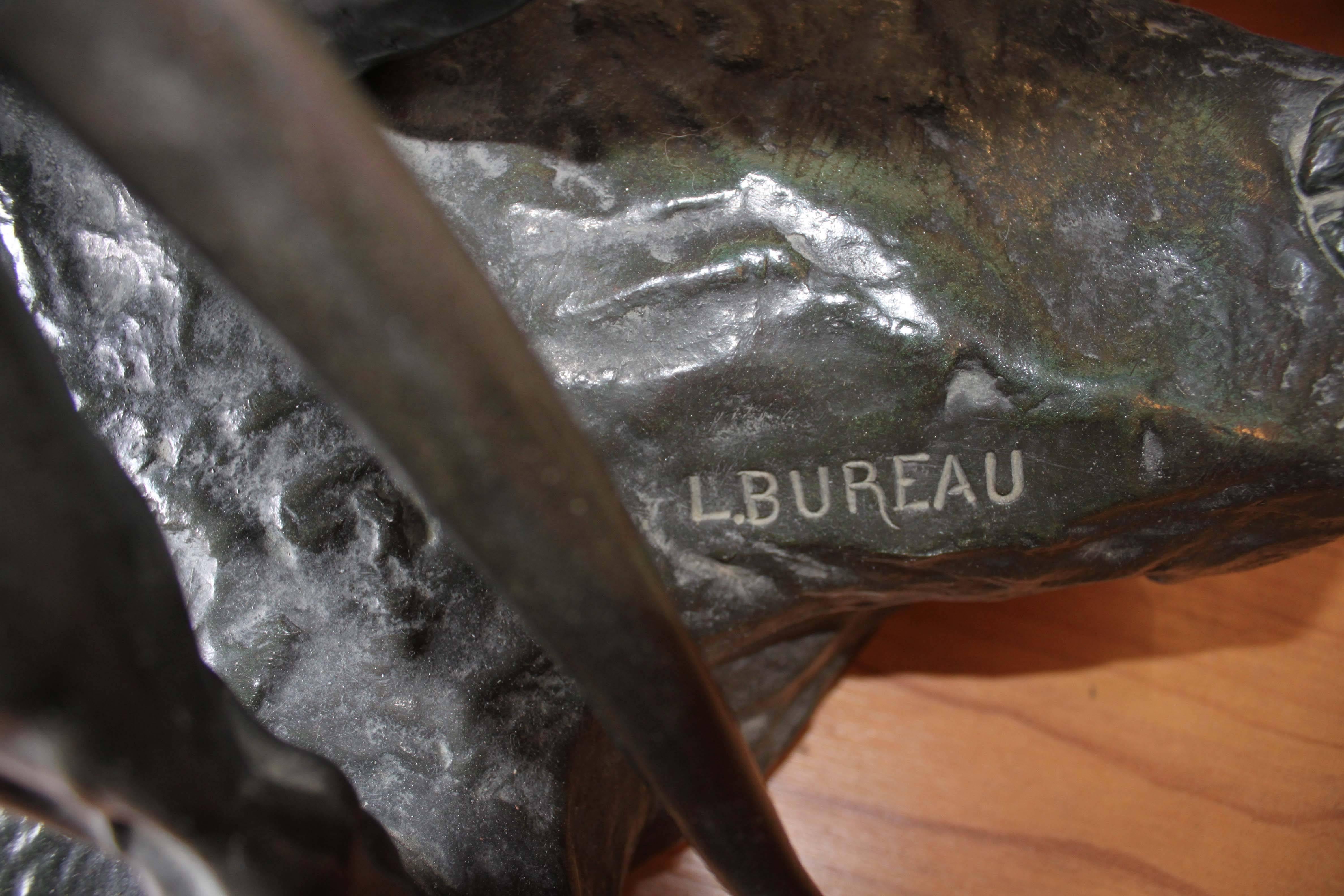 Importante sculpture en bronze de Léon Bureau (1866-1906) 1