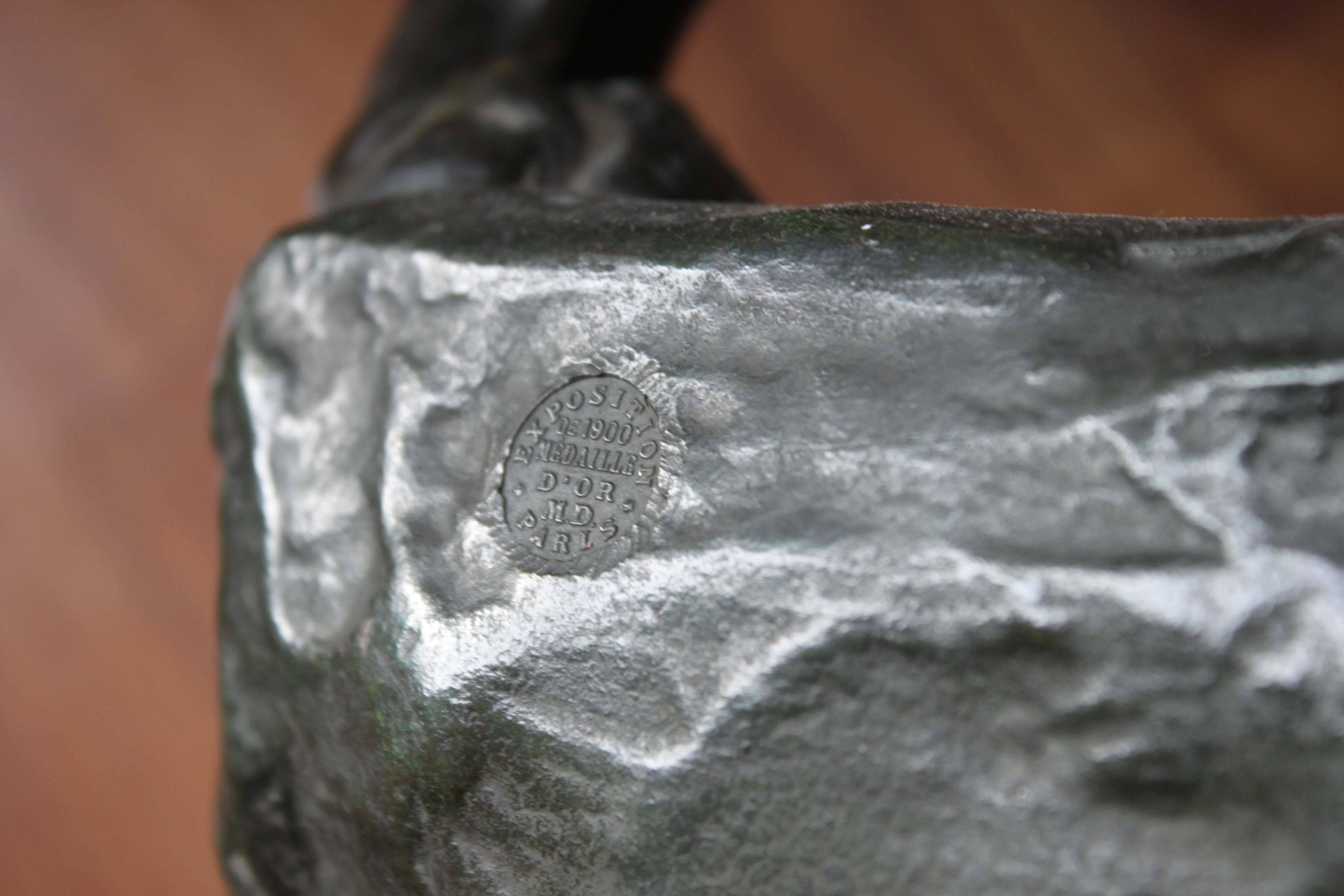 Bronze Importante sculpture en bronze de Léon Bureau (1866-1906)