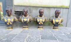 Impressive Busts of Four Roman Emperors - Patinated and Gilded Bronze