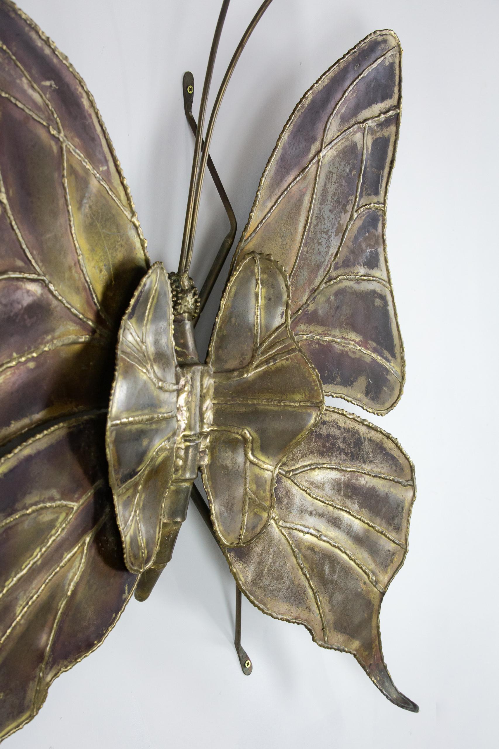 Impressive Butterfly Wall Light Attributed to Henri Fernandez For Sale 4