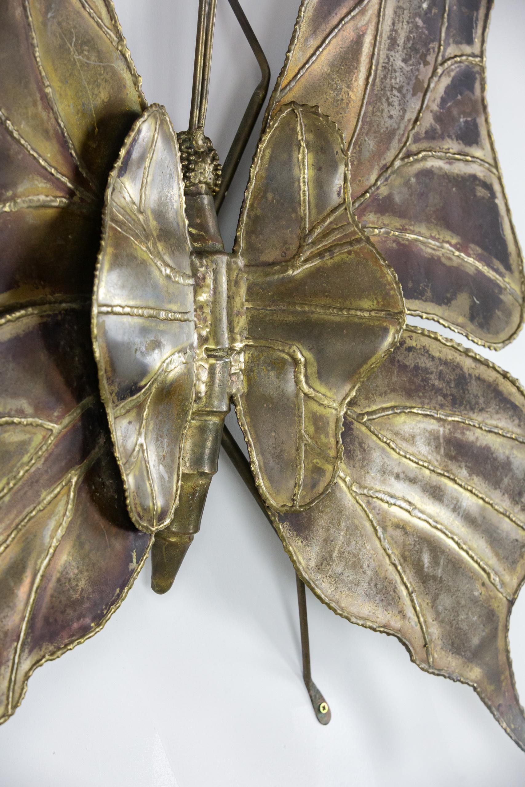Impressive Butterfly Wall Light Attributed to Henri Fernandez For Sale 3