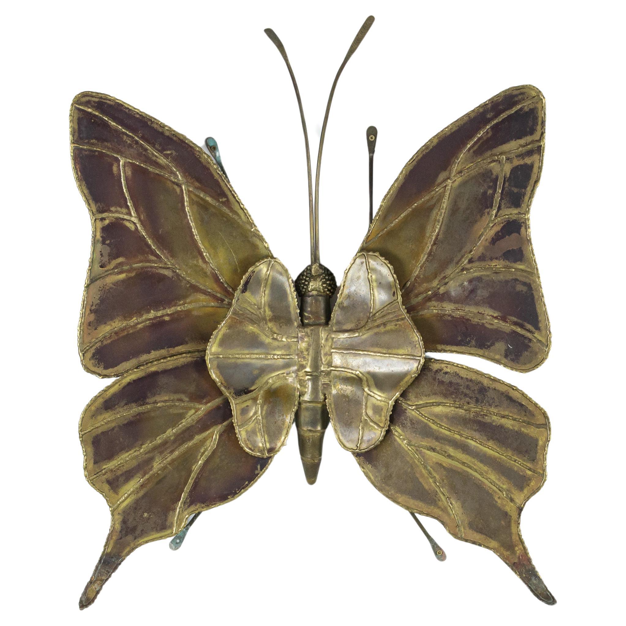 Impressionnante applique papillon attribuée à Henri Fernandez