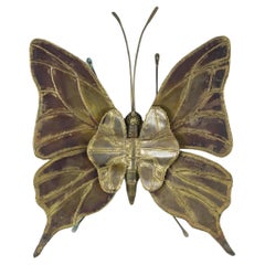 Beeindruckende Schmetterlings-Wandleuchte, Henri Fernandez zugeschrieben