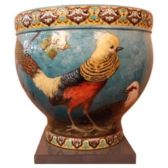 Antique Impressive Cache Pot By Optat Milet And Emile Richard