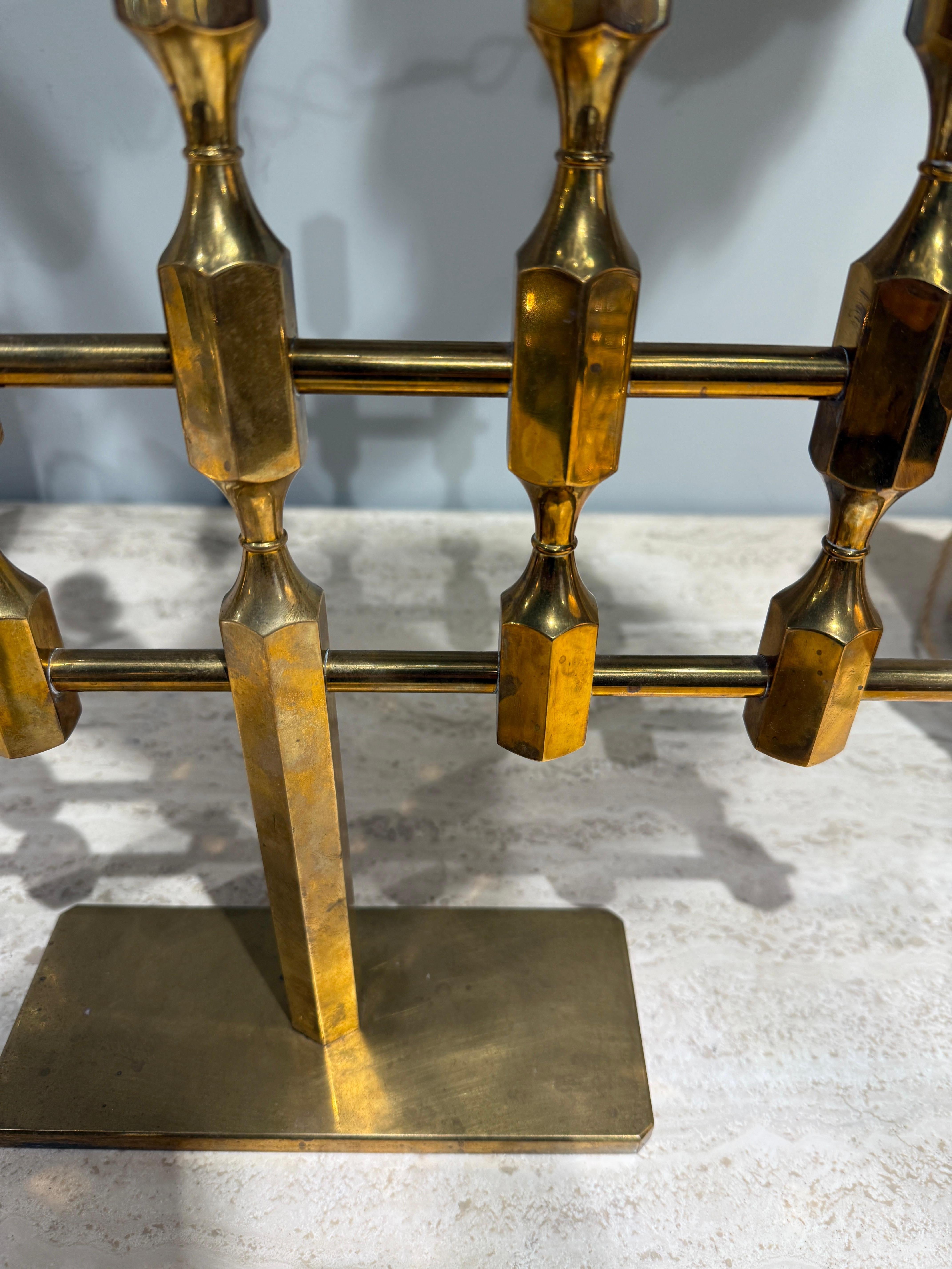 Mid-Century moderno Impressionante candelabro Lars Bergsten Svezia 1980 di Gusum in vendita