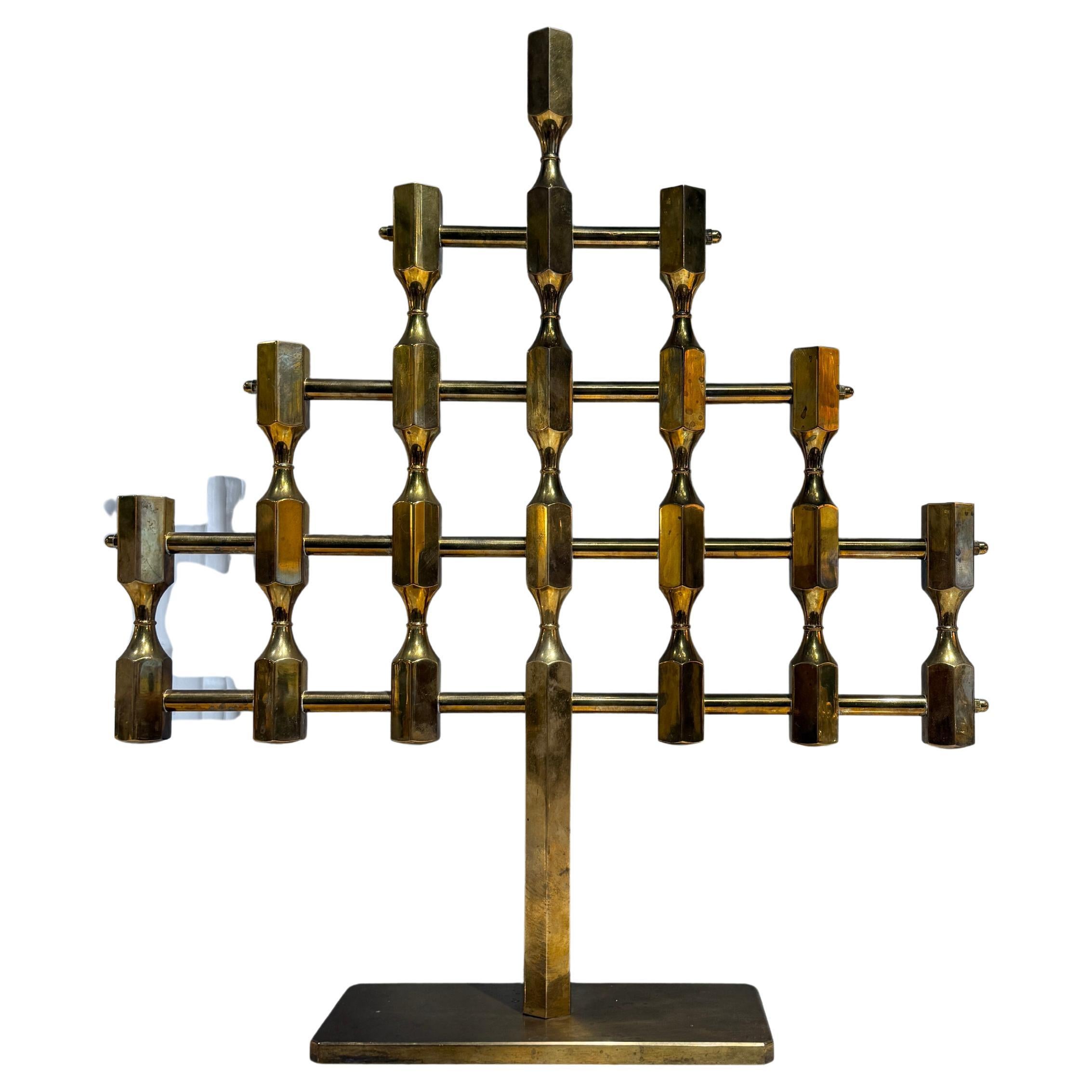 Impressionante candelabro Lars Bergsten Svezia 1980 di Gusum