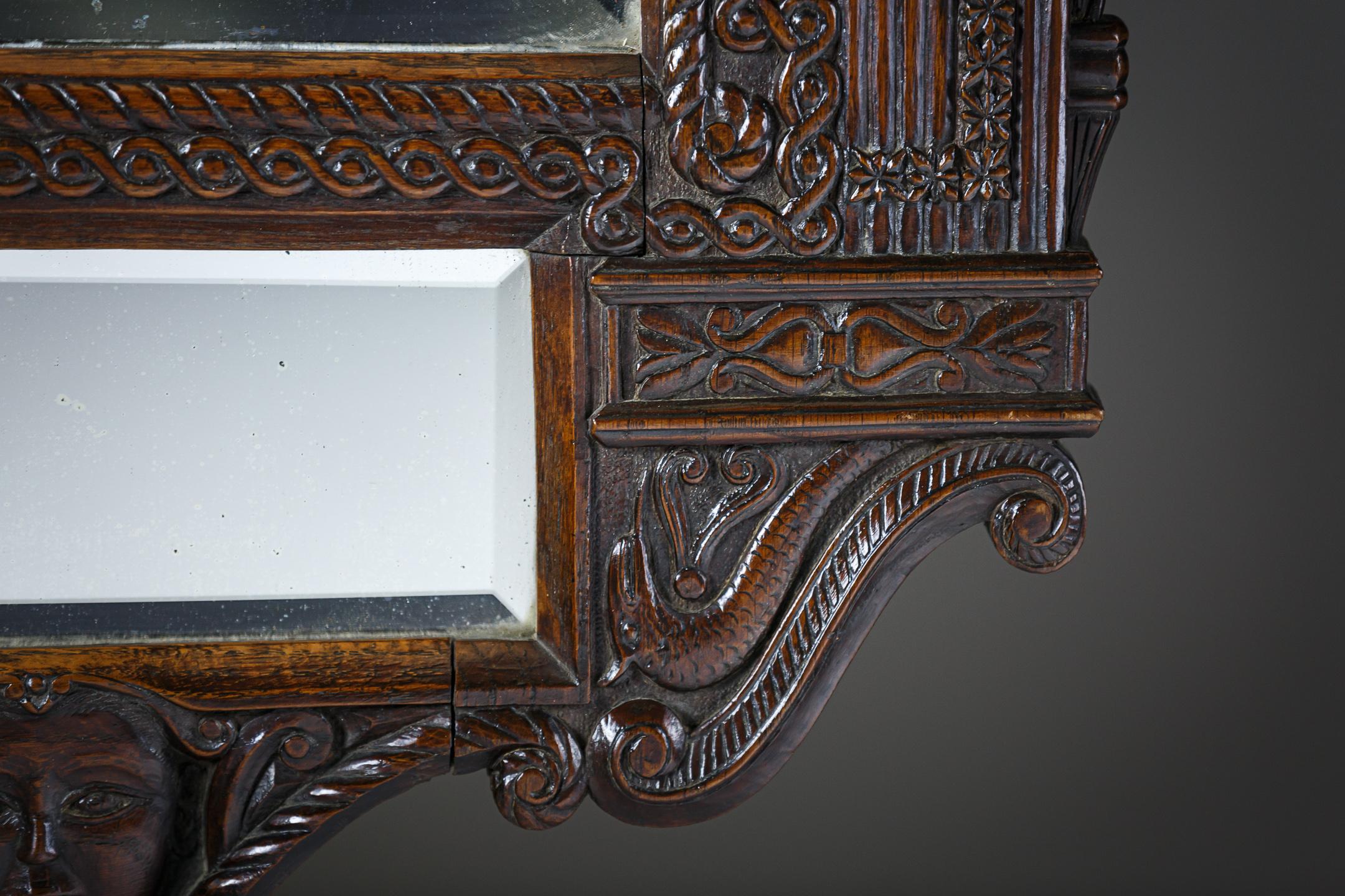 French Impressive Carved Mirror  For Sale