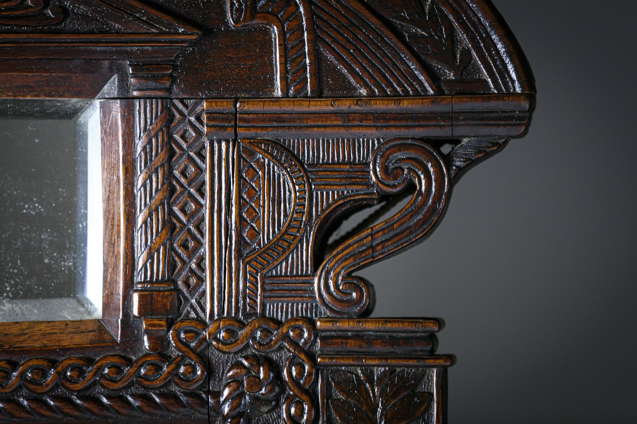 19th Century Impressive Carved Mirror  For Sale