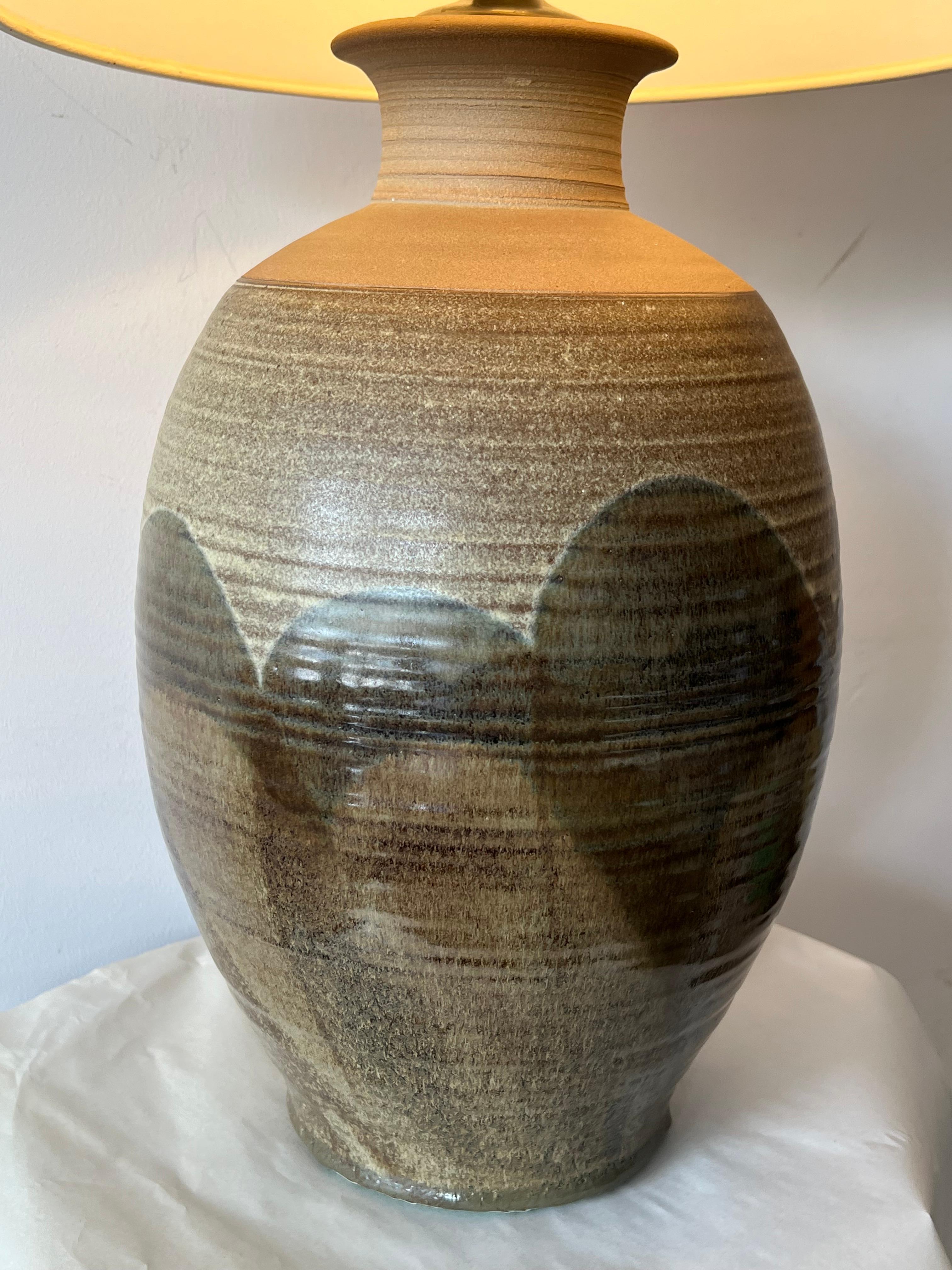Impressive Ceramic Lamp By David Cressey ca' 1960's For Sale 3
